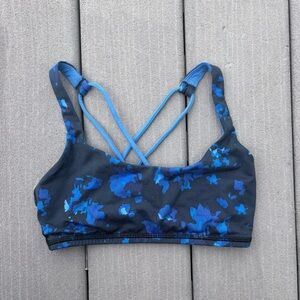 Lululemon Blue and Black Sports Bra